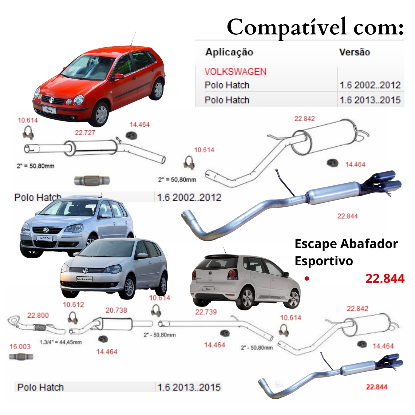 Escapamento Esportivo Volkswagen Polo Hat...