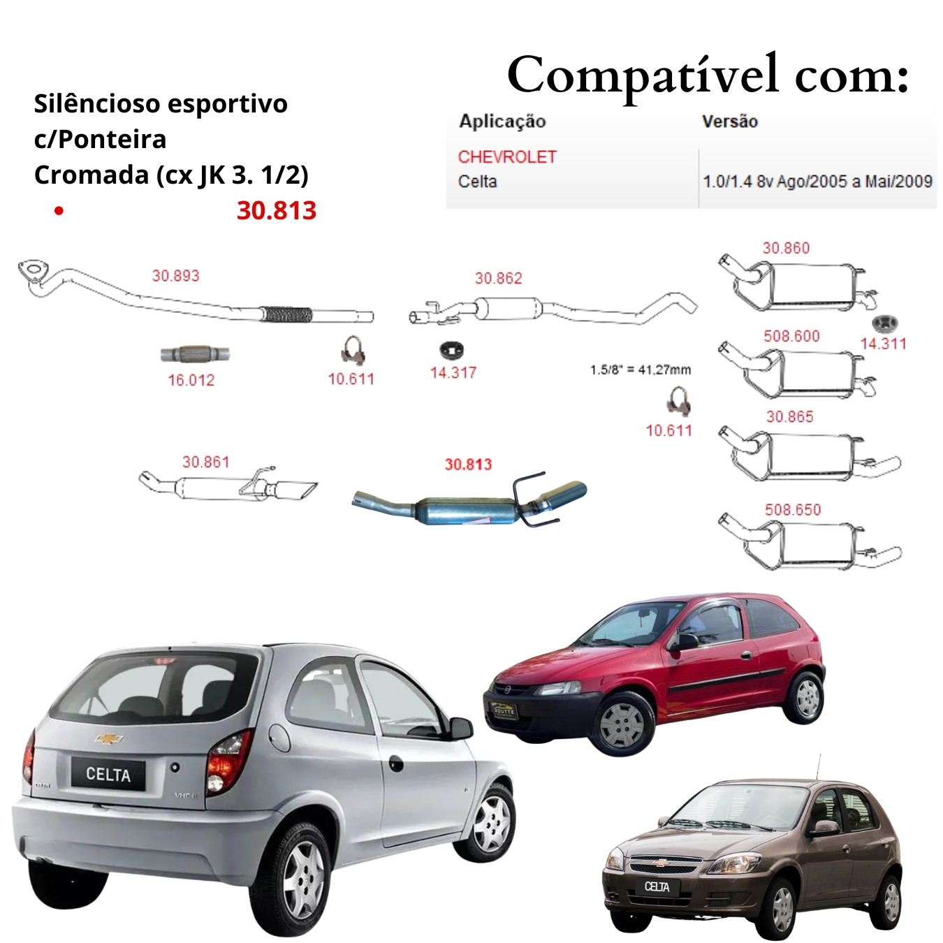 Escapamento Descarga Abafador Esportivo C...