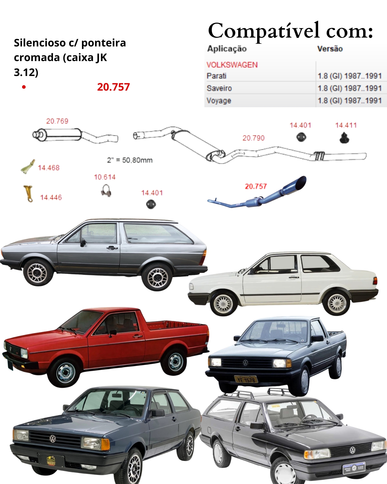 Escapamento Esportivo Ponteira Cromada JK...