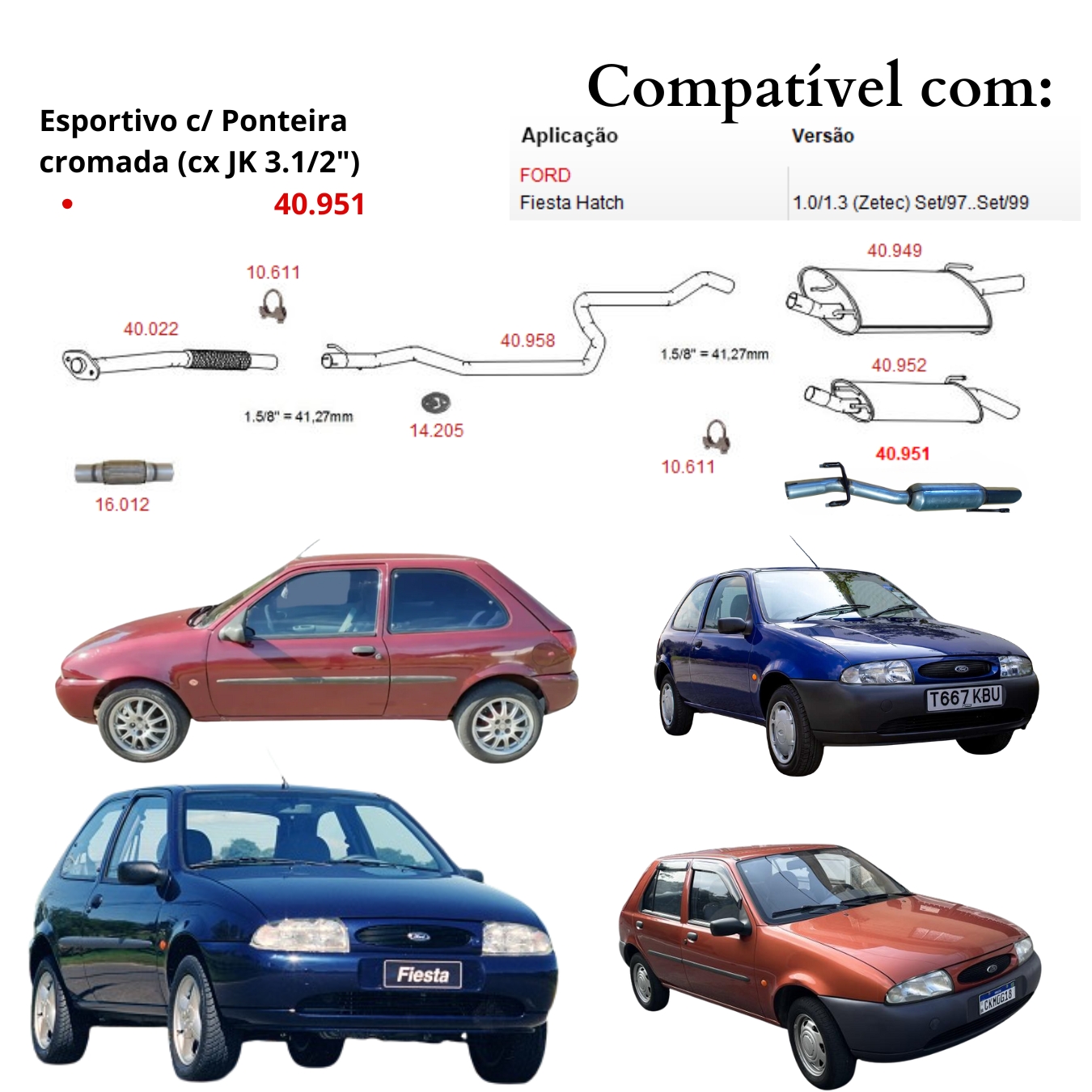 Escapamento Esportivo com Ponteira Cromad...