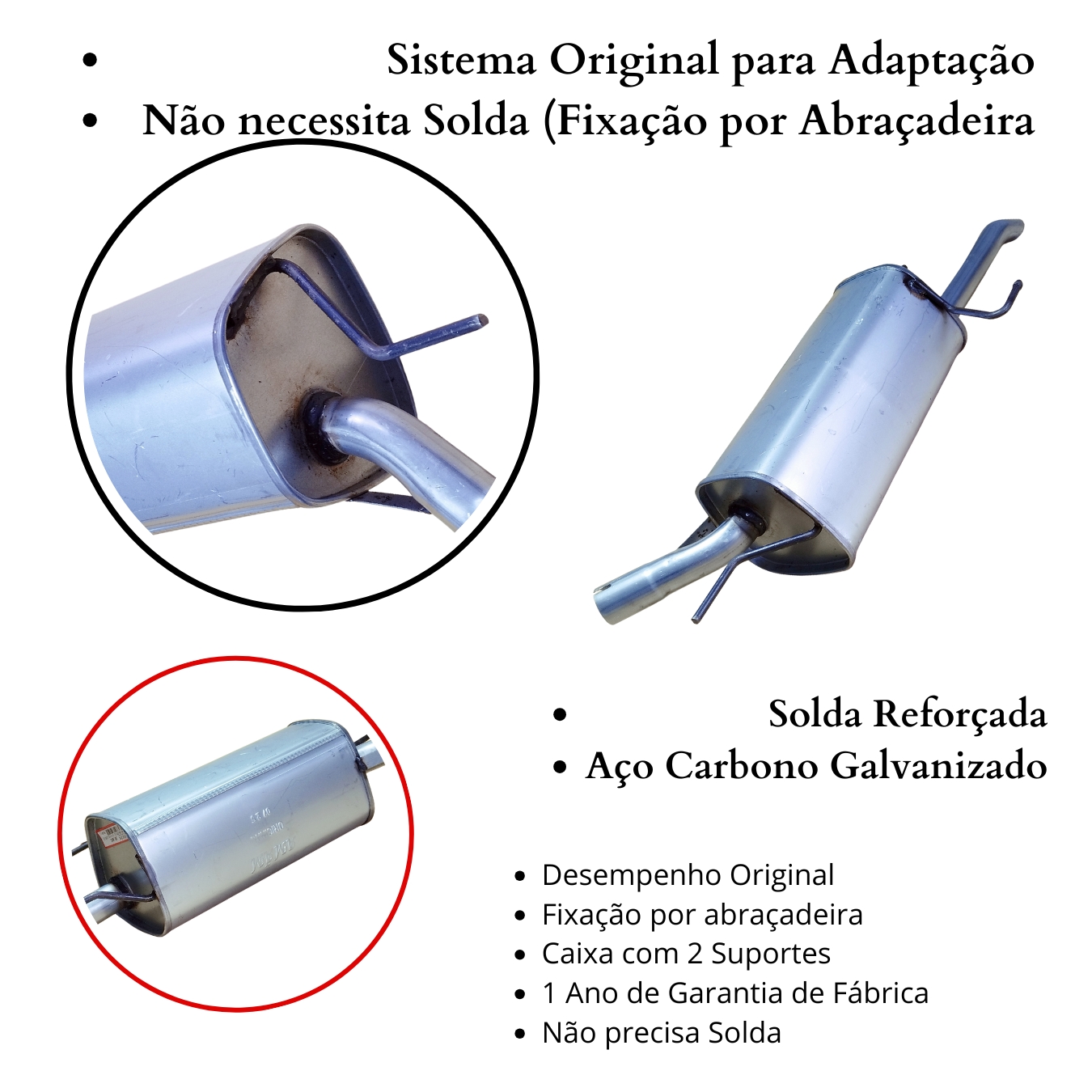 Silencioso Escapamento Traseiro Chevrolet...