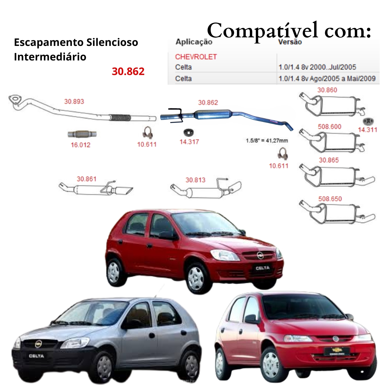 Escapamento Silencioso Intermediário Chev... Escapamento Silencioso Intermediário Chev...