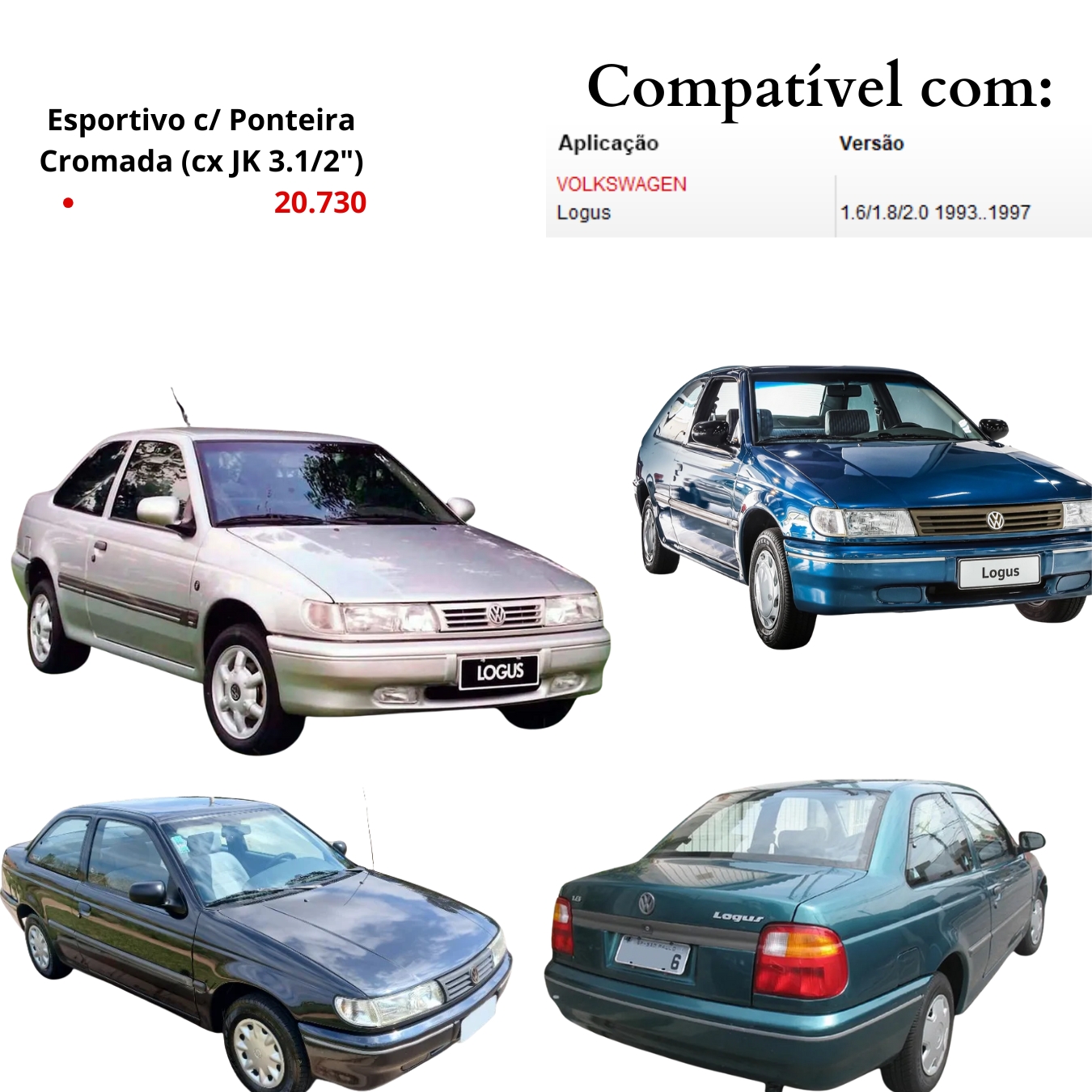 Escapamento Esportivo Volkswagen Logus de...