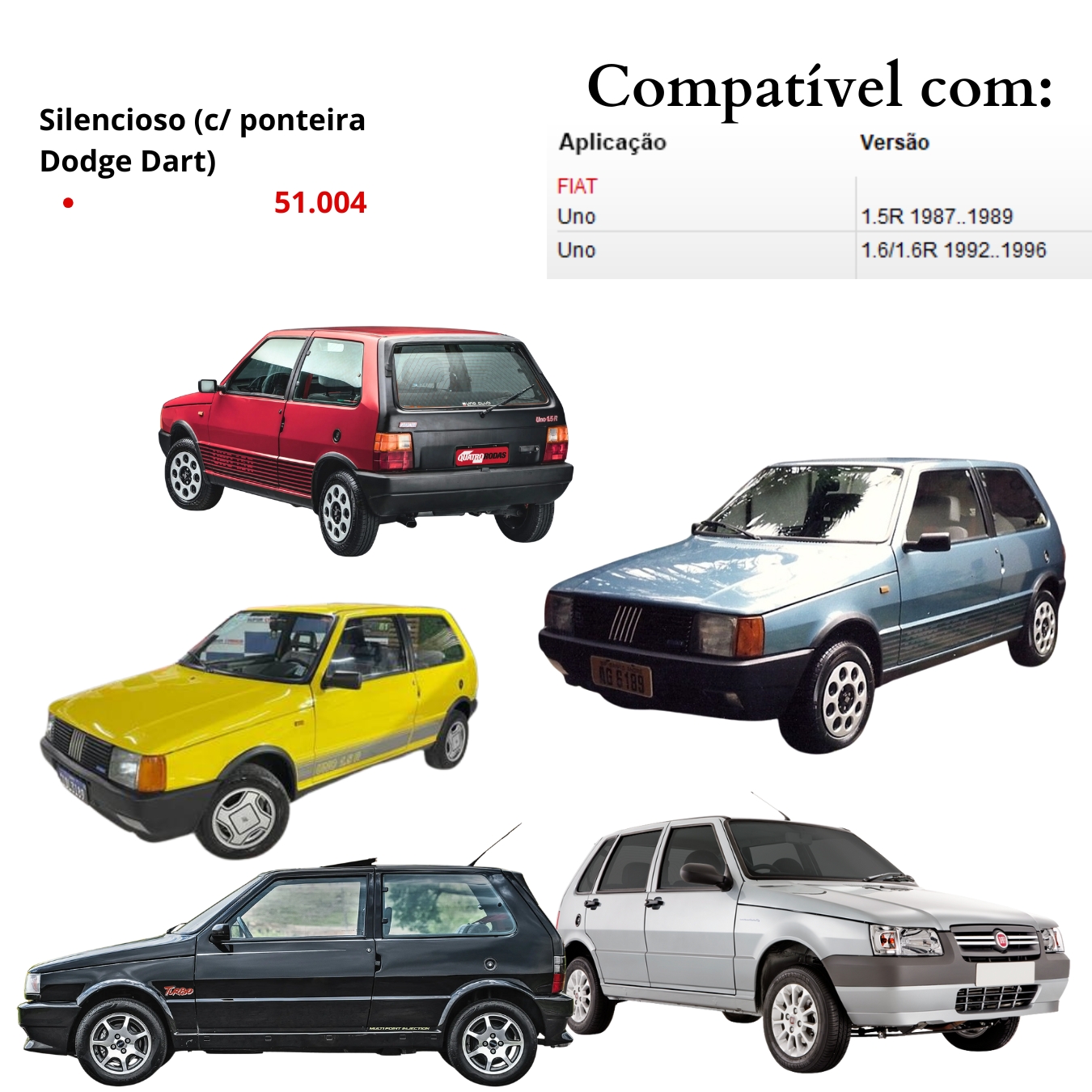 Escapamento Esportivo Fiat Uno 1.5 R e 1....