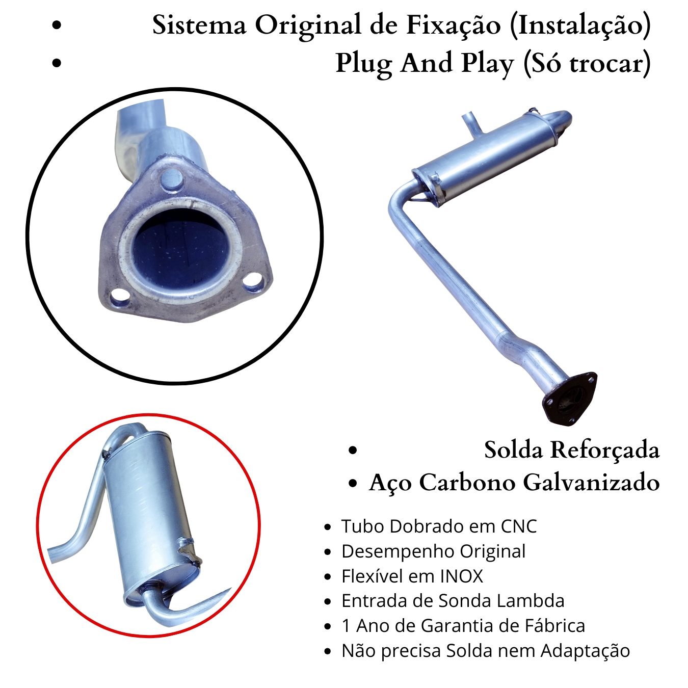 Escapamento Silencioso Intermediario Volk...