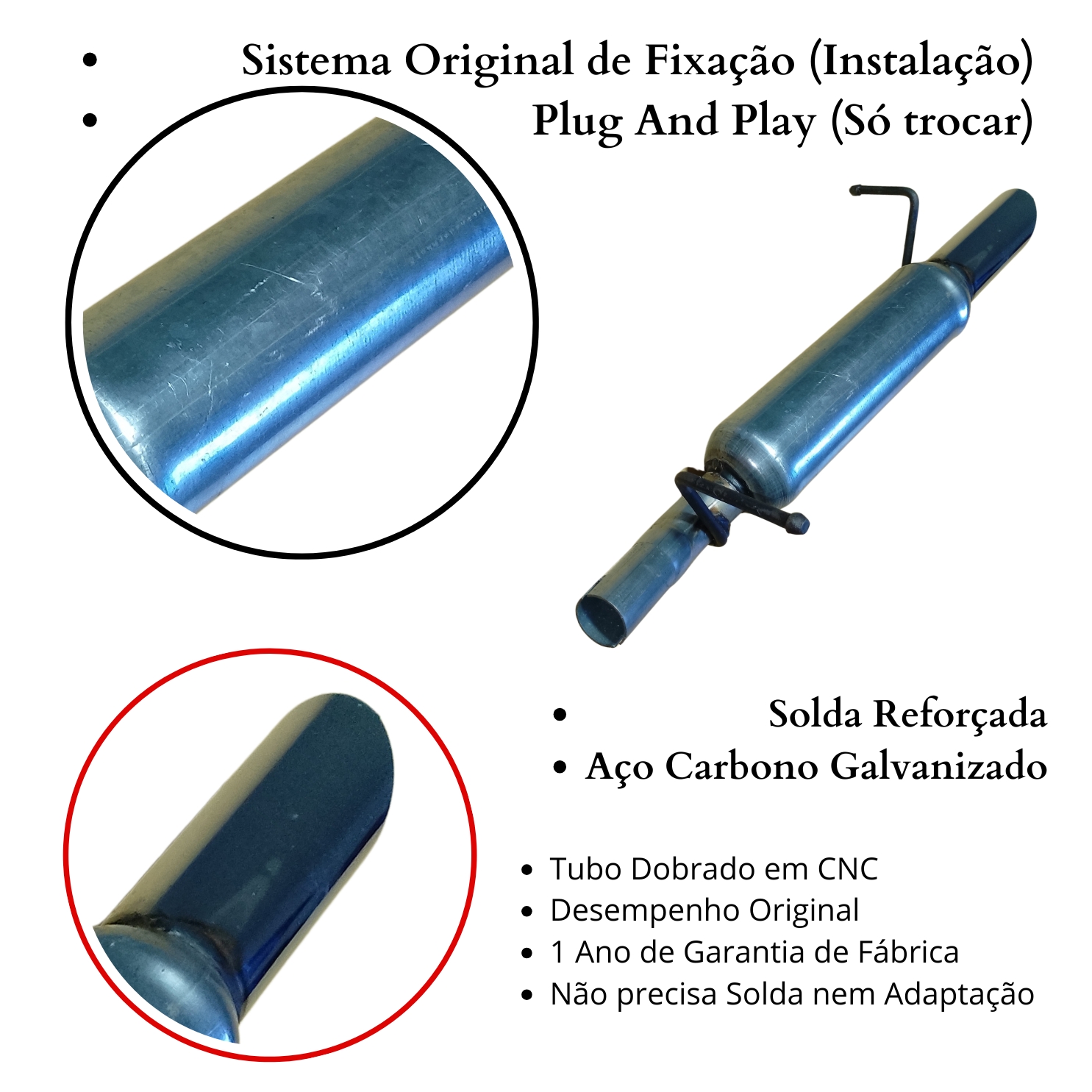 Escapamento Esportivo com Ponteira Cromad...