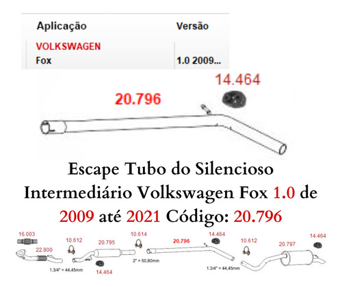 Escapamento Tubo Intermediario Volkswagen...
