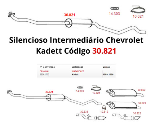 Escapamento Silencioso Intermediario Chev...