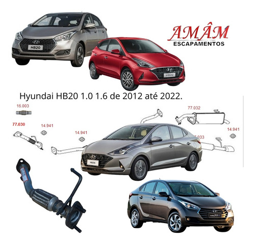 Escapamento Tubo do Motor Flexível Hyunda...
