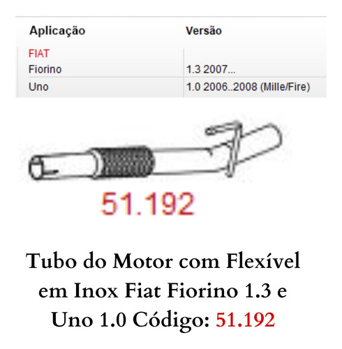 Escapamento Tubo do Motor com Flexível In...