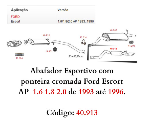 Escapamento Esportivo Ponteira Cromada JK...