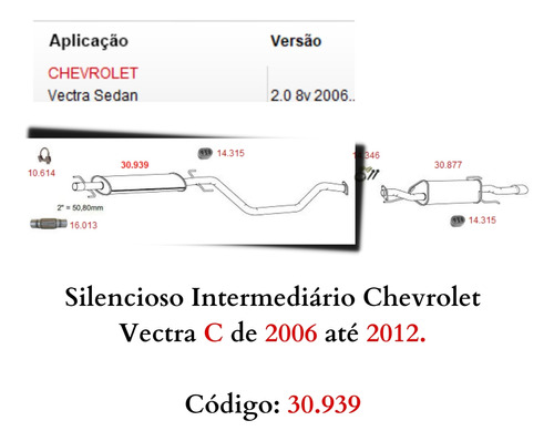 Escapamento Silencioso Intermediario Chev...