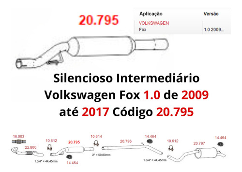 Escapamento Silencioso Intermediario Volk...